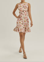 Anna Floral Button Up Dress | Pink