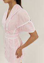 Avina Wave Trim Icon Dress | Candy Floss Pink