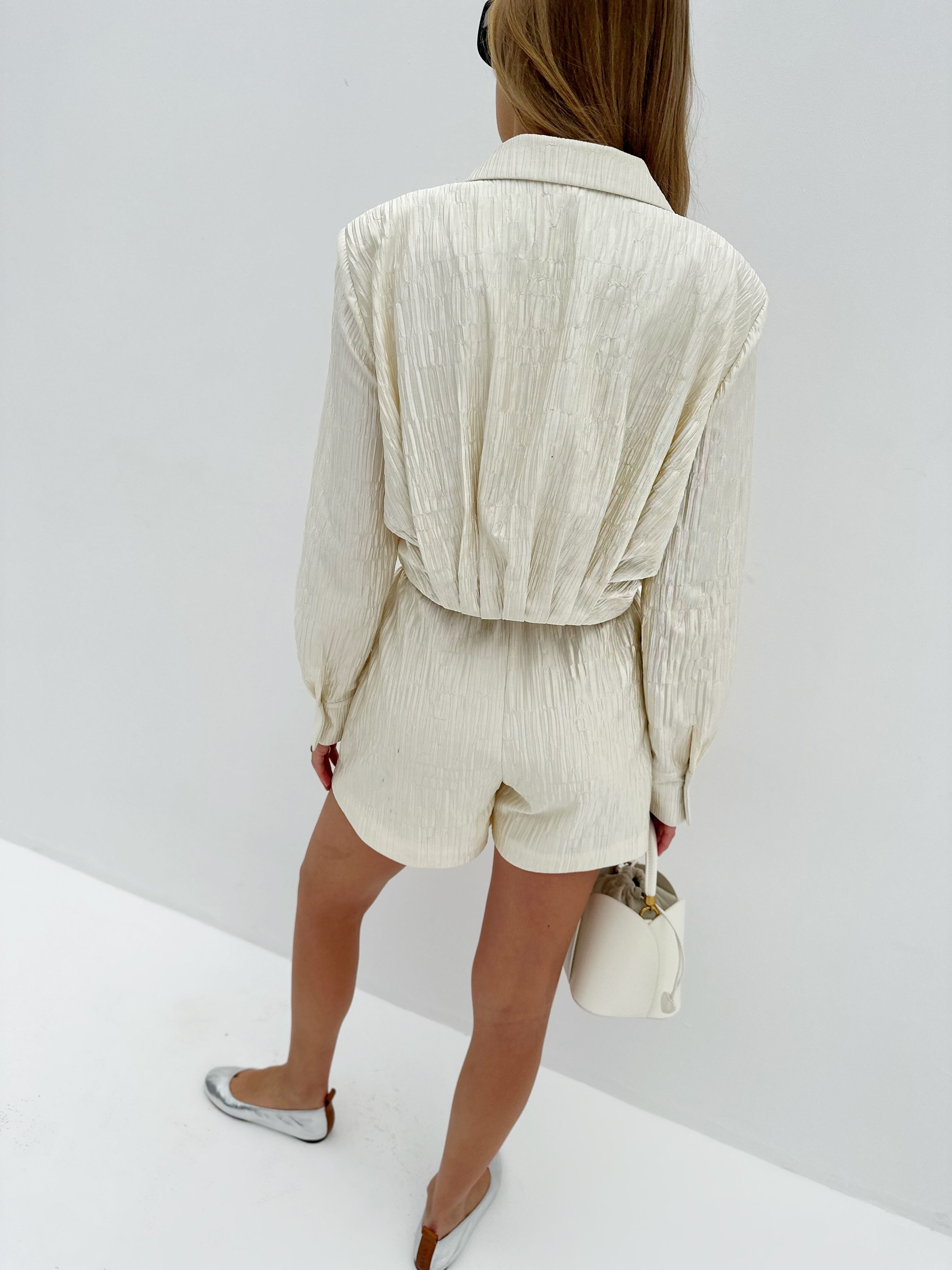 Ally Pinched Satin City Shorts