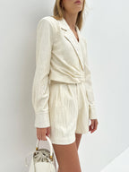 White Satin Shorts Vita Grace
