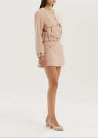 Callie Bomber Jacket | Dusky Pink