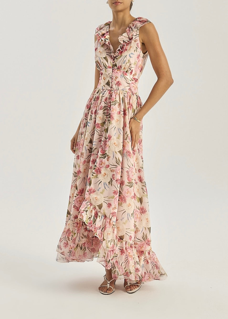 Charmaine Floral Maxi Dress | Pink Mix
