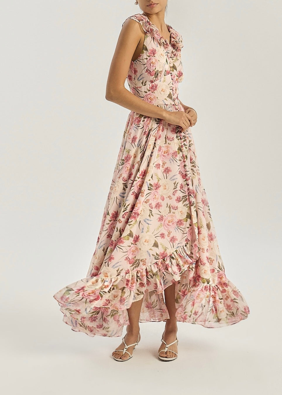 Charmaine Floral Maxi Dress | Pink Mix