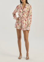 Charmaine Floral Semi Sheer Shirt | Pink Mix