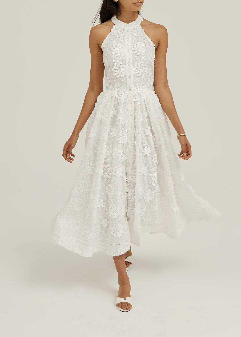 Allessia Floral Day Dress | White
