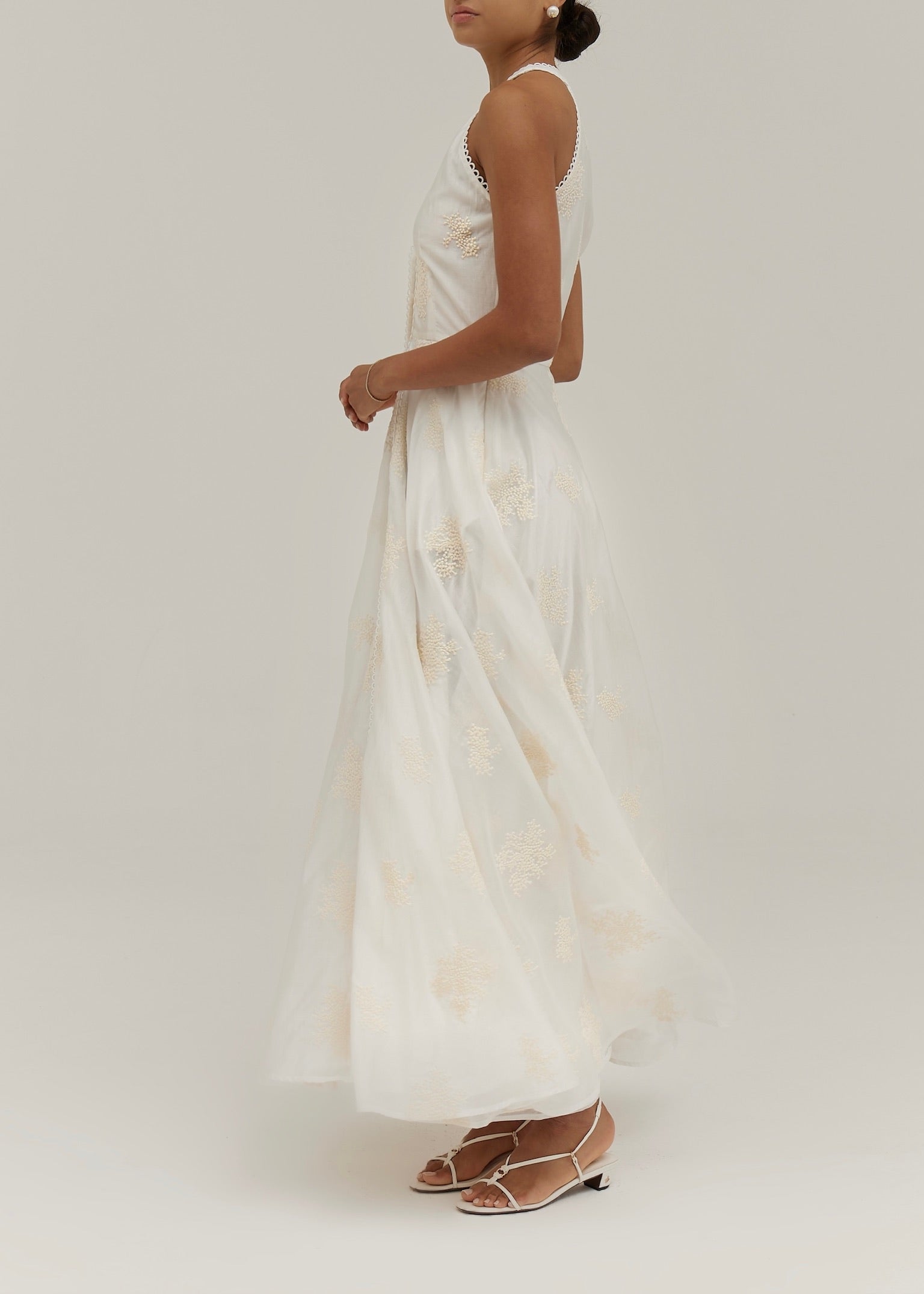 Sophia Sleeveless Icon Elegance Midi/Maxi Dress | Ivory