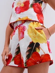 Caicos Floral Linen Shorts | Multi