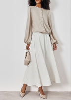 Arlene Flowing Elegance Skirt | Ivory