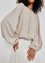 Elsya Soft Cable Cardigan | Latte
