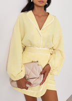 Morgan Elevated Linen Shirt  | Lemon Sorbet