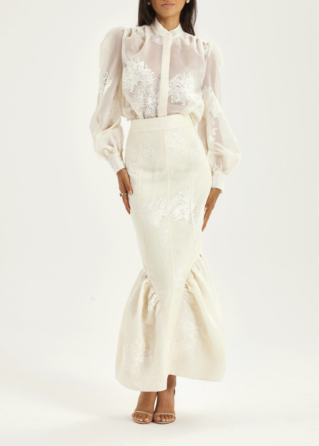 Sophia Embroidered Blouse | French Vanilla