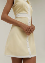 Andie Resort Sundress | Lemon/White