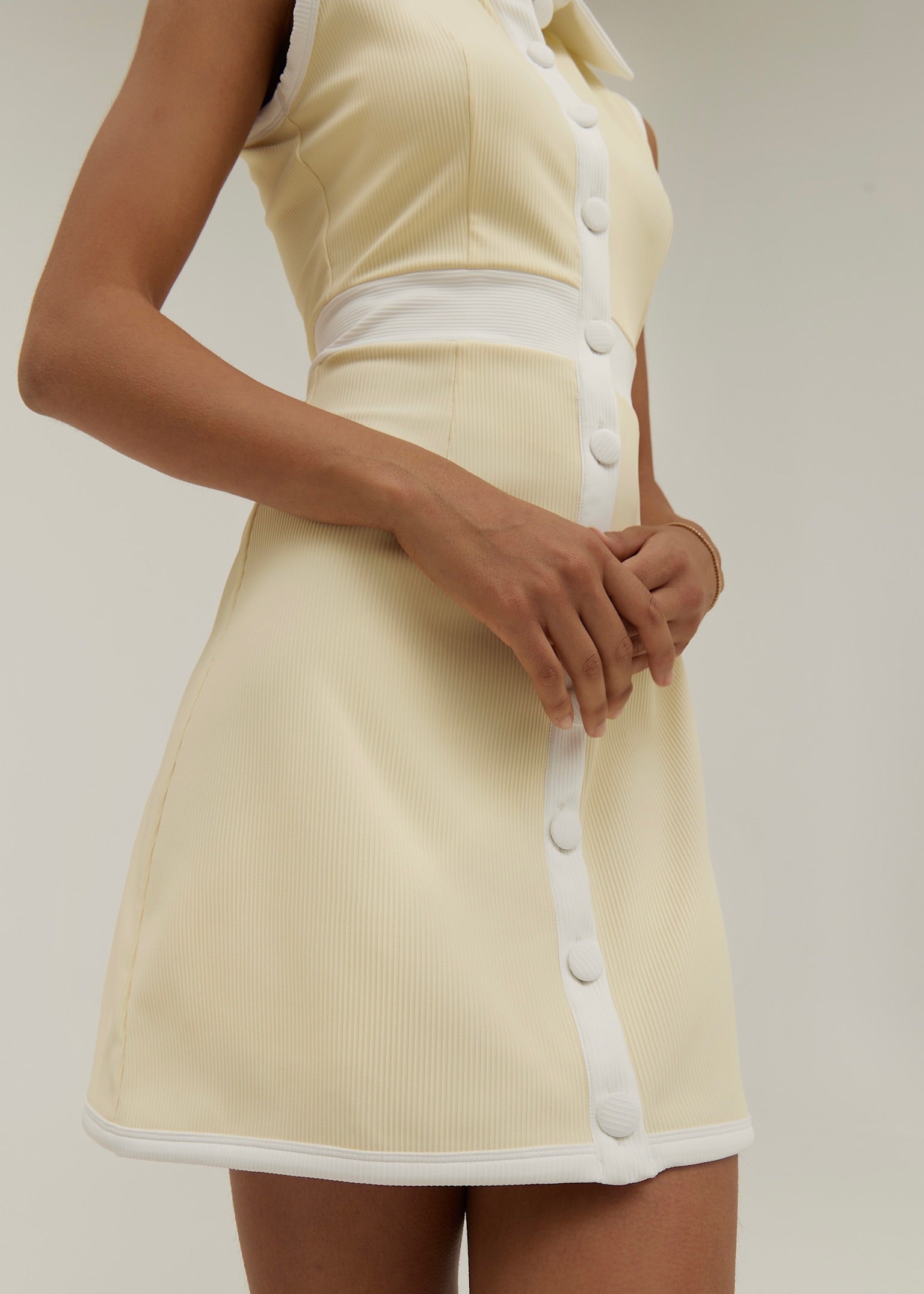 Andie Resort Sundress | Lemon/White