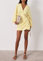 Morgan Elevated Linen Shirt  | Lemon Sorbet