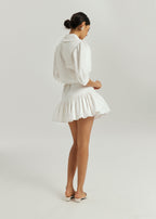 Fern Cotton & Cutwork Skort | White