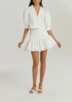 Fern Cotton & Cutwork Skort | White