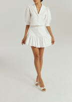 Fern Cotton & Cutwork Skort | White