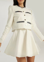 Erica Sequin Jacket | White