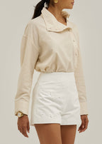 Caroline Asymmetric Button Through Shirt | Sand