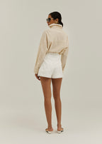 Caroline Asymmetric Button Through Shirt | Sand