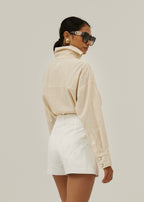 Caroline Asymmetric Button Through Shirt | Sand