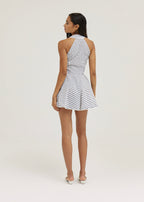 Tania Striped Sleeveless Playsuit | Navy/White