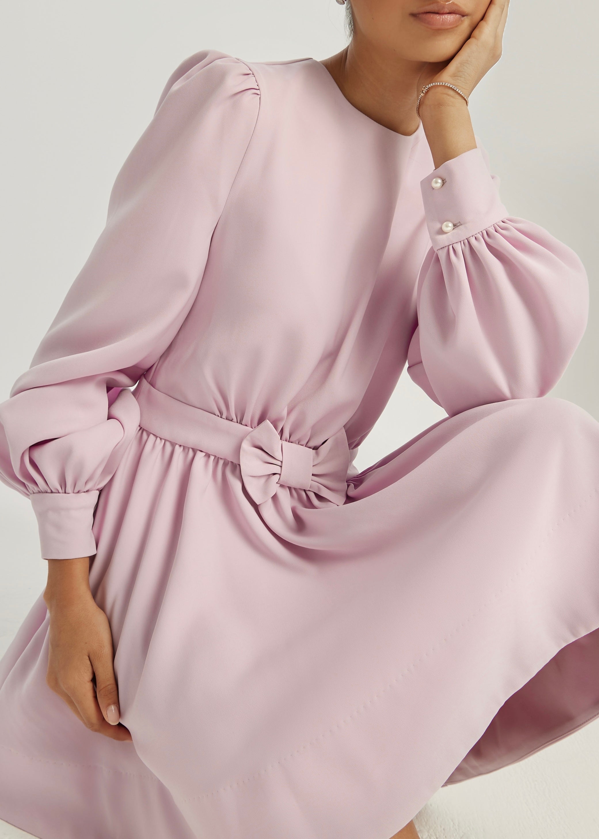 Alyson Bow Front Dream Dress | Lilac