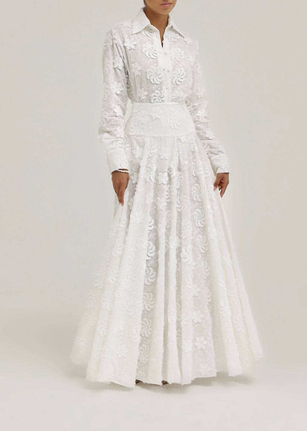 Palm Beach Applique Dream Skirt | White