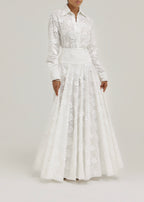 Palm Beach Applique Dream Skirt | White