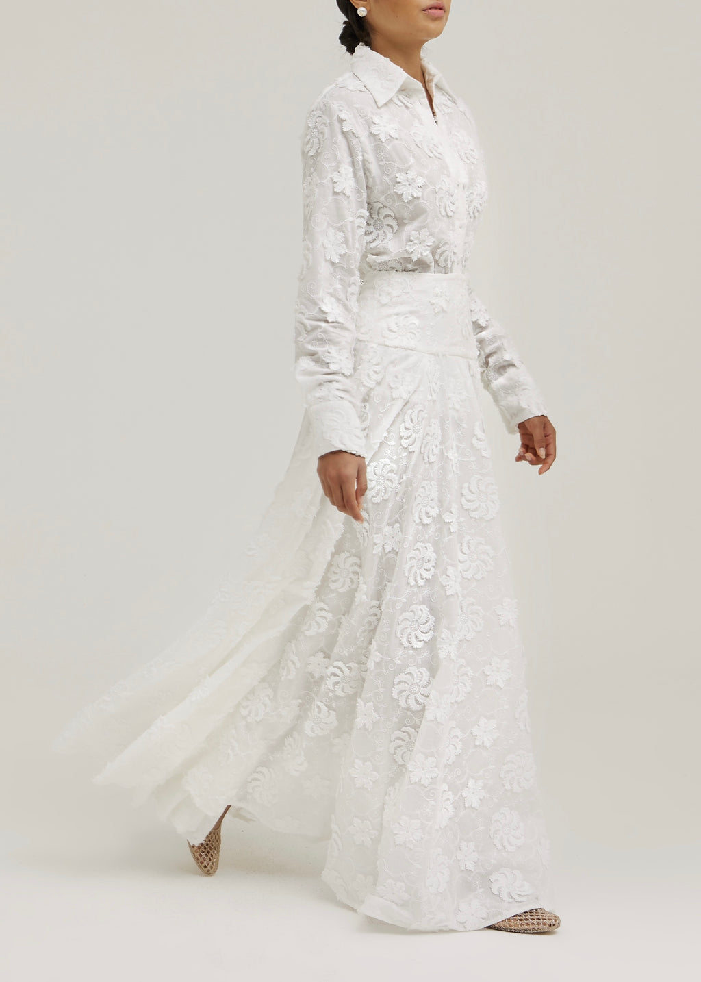 Palm Beach Applique Dream Skirt | White