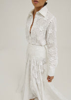 Palm Beach Applique Shirt | White
