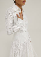 Palm Beach Applique Shirt | White