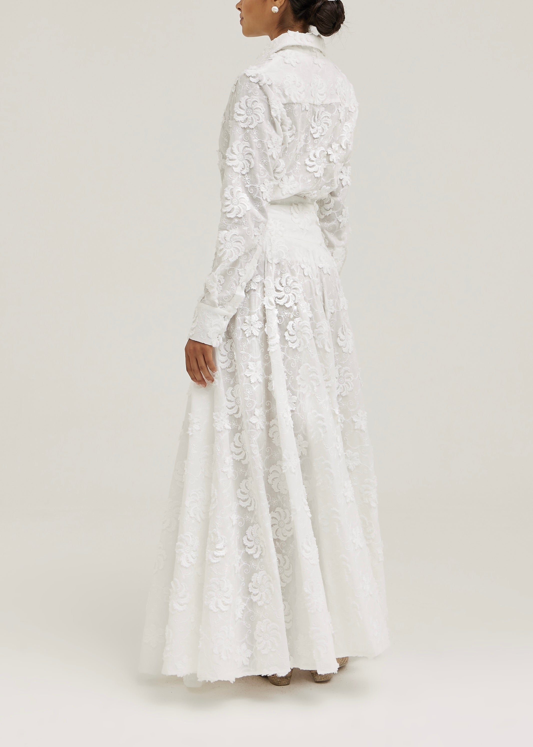 Palm Beach Applique Dream Skirt | White