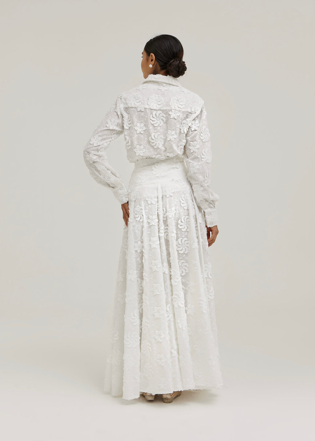 Palm Beach Applique Dream Skirt | White