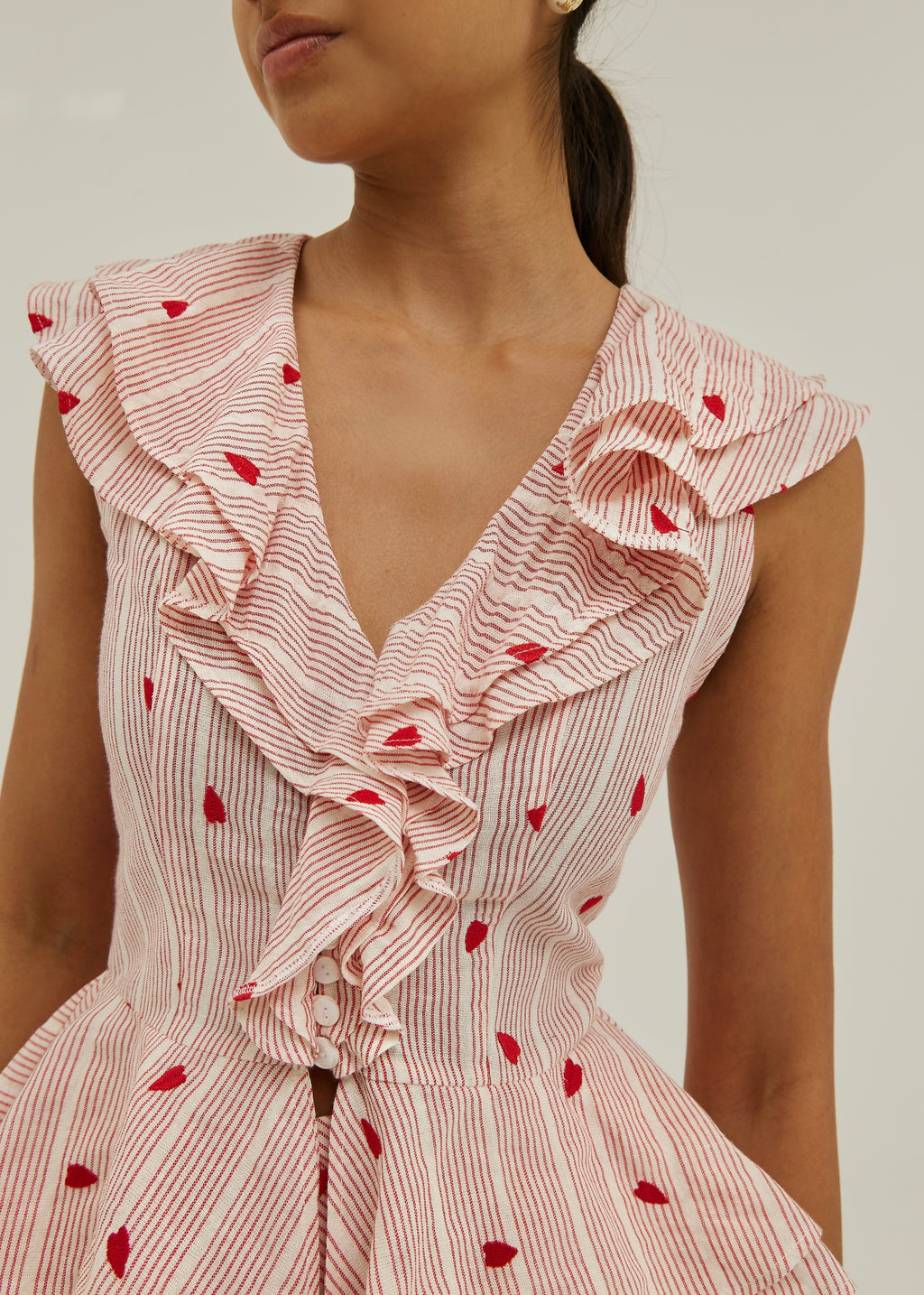 Everly Dream Blouse | Red/White