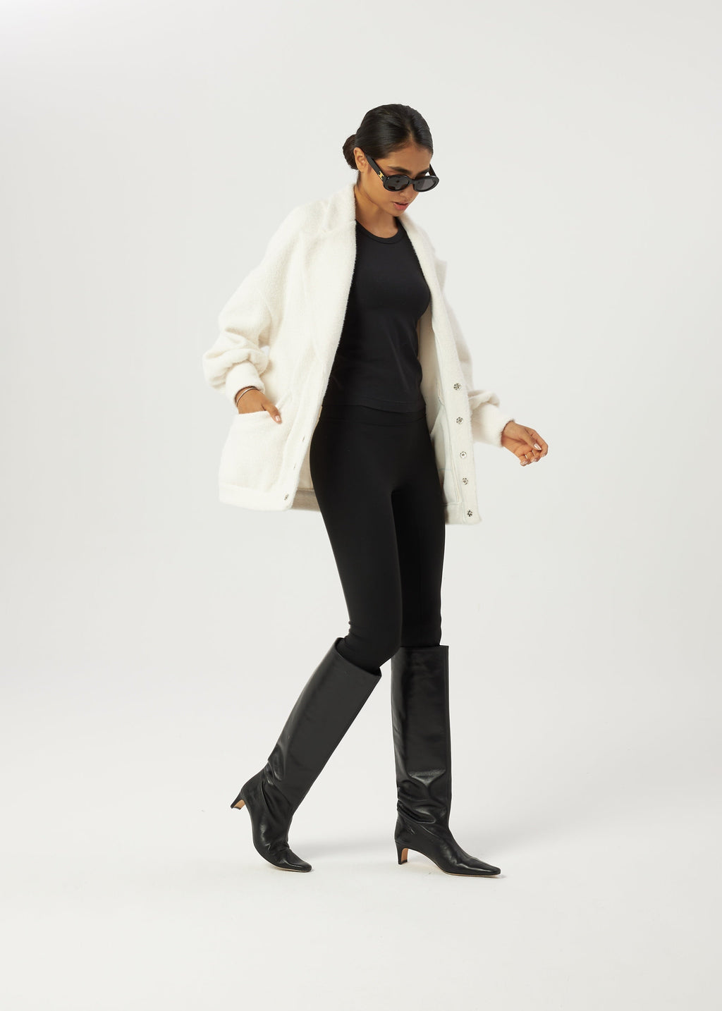Renna Knitted Cardigan Coat | Ivory