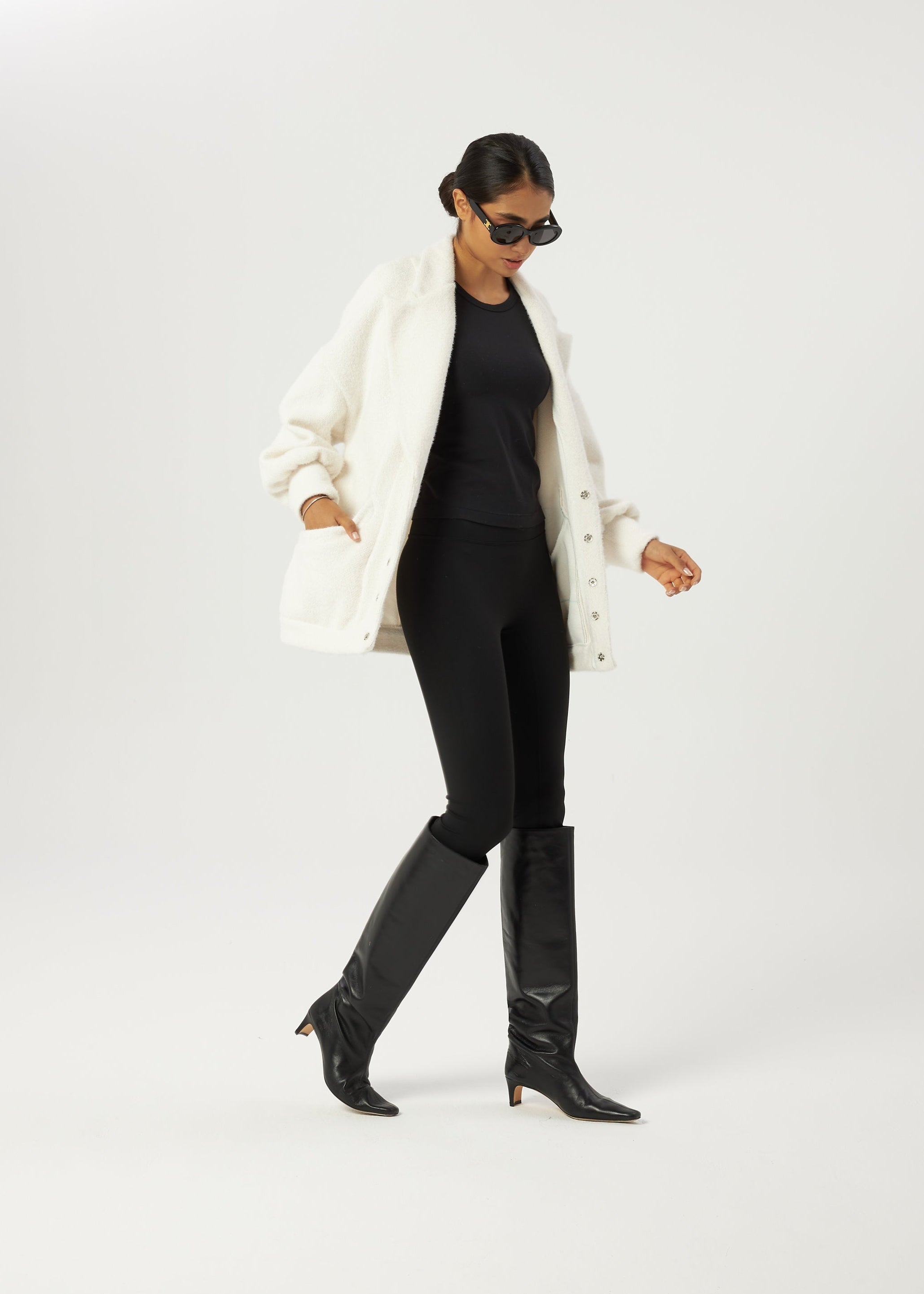 Renna Knitted Cardigan Coat | Ivory