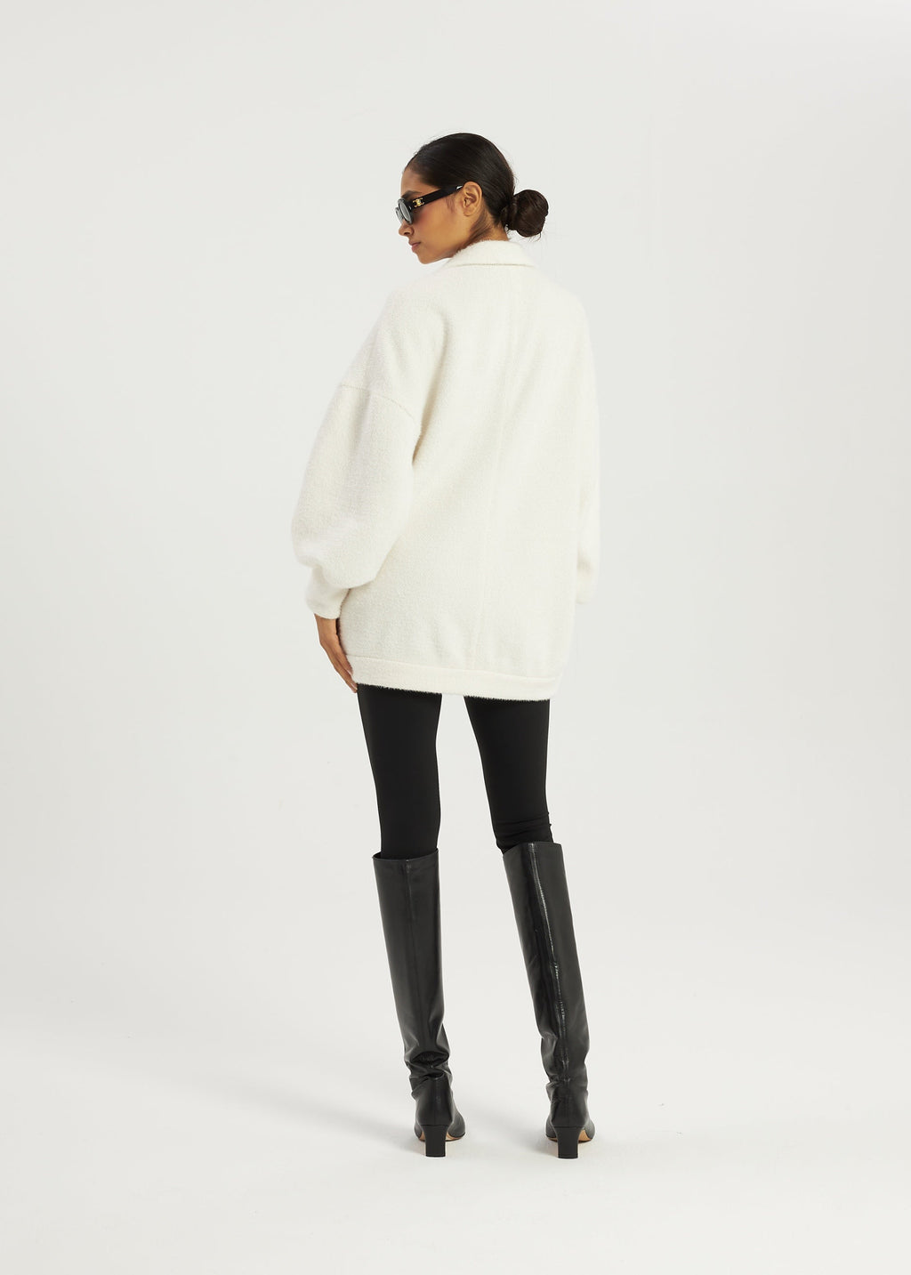 Renna Knitted Cardigan Coat | Ivory