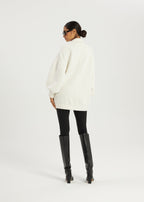 Renna Knitted Cardigan Coat | Ivory