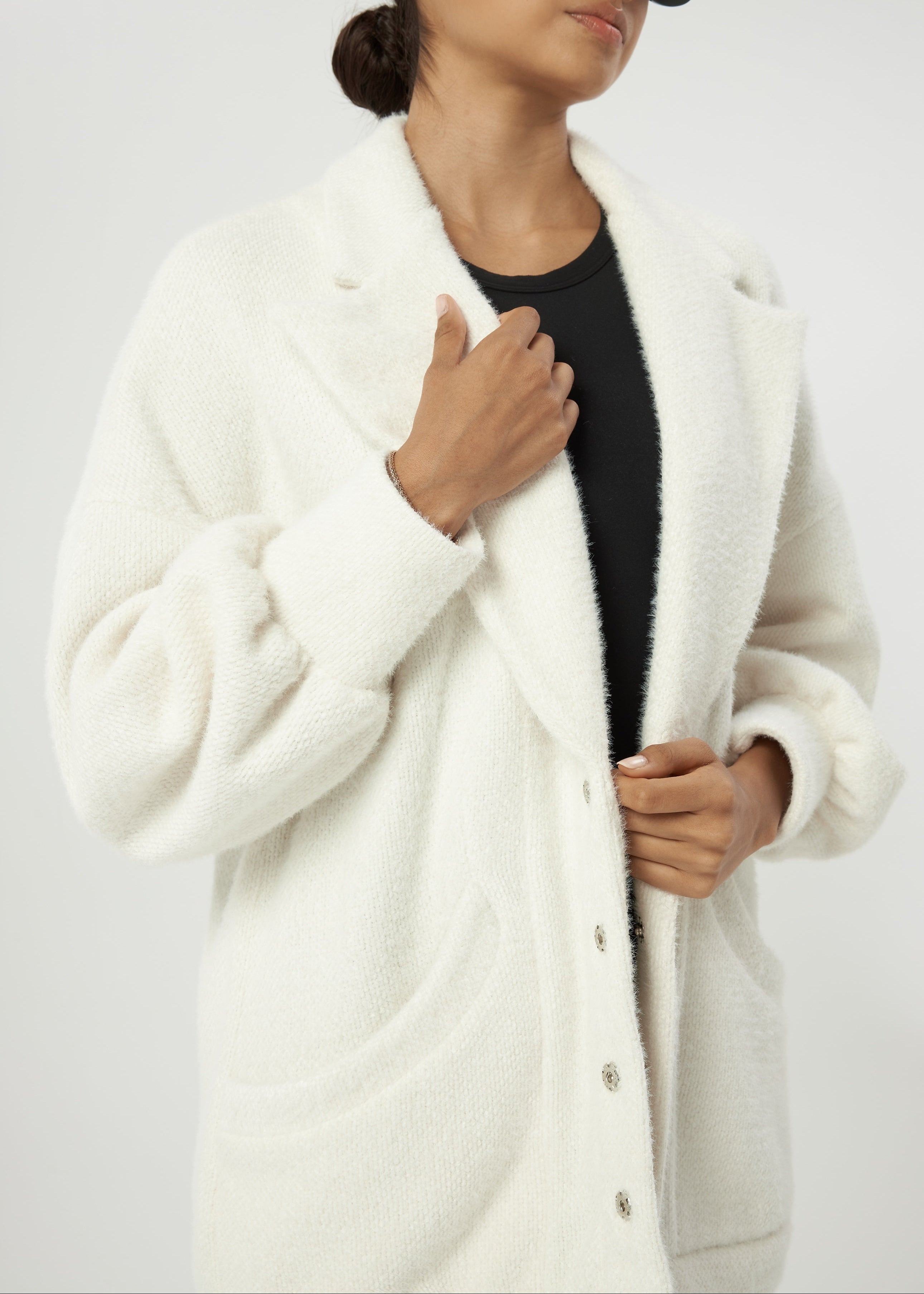 Renna Knitted Cardigan Coat | Ivory