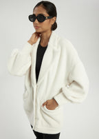Renna Knitted Cardigan Coat | Ivory
