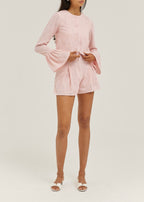 Rita Summer Knit Jacket | Sky Pink