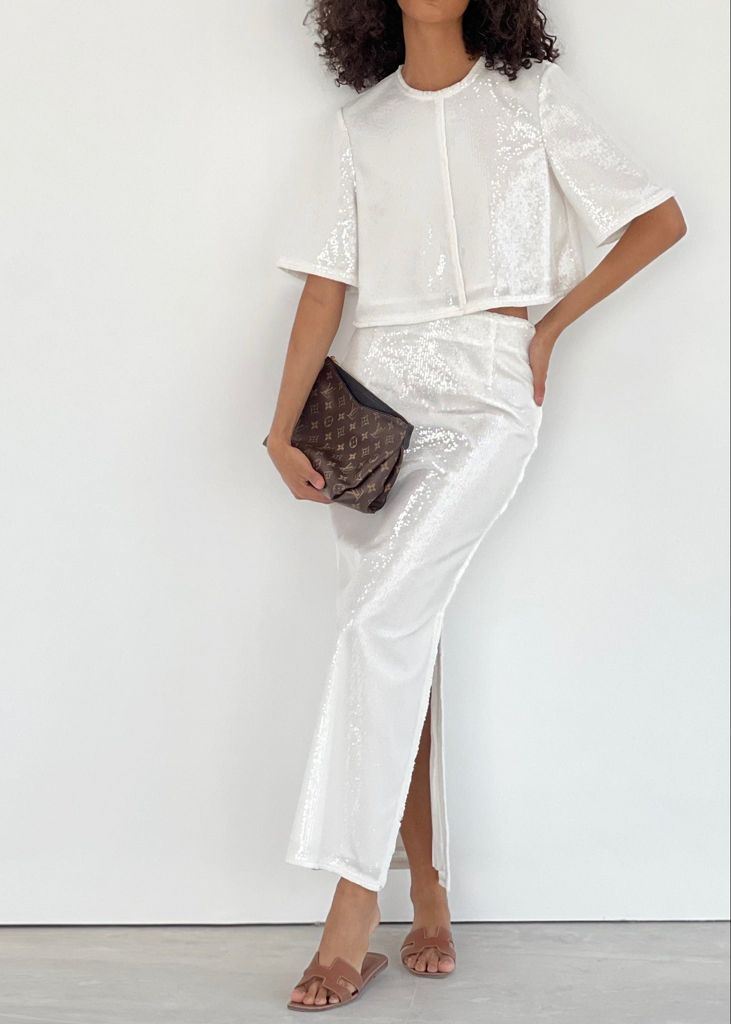 Lana Summer Sequinned Pencil Skirt