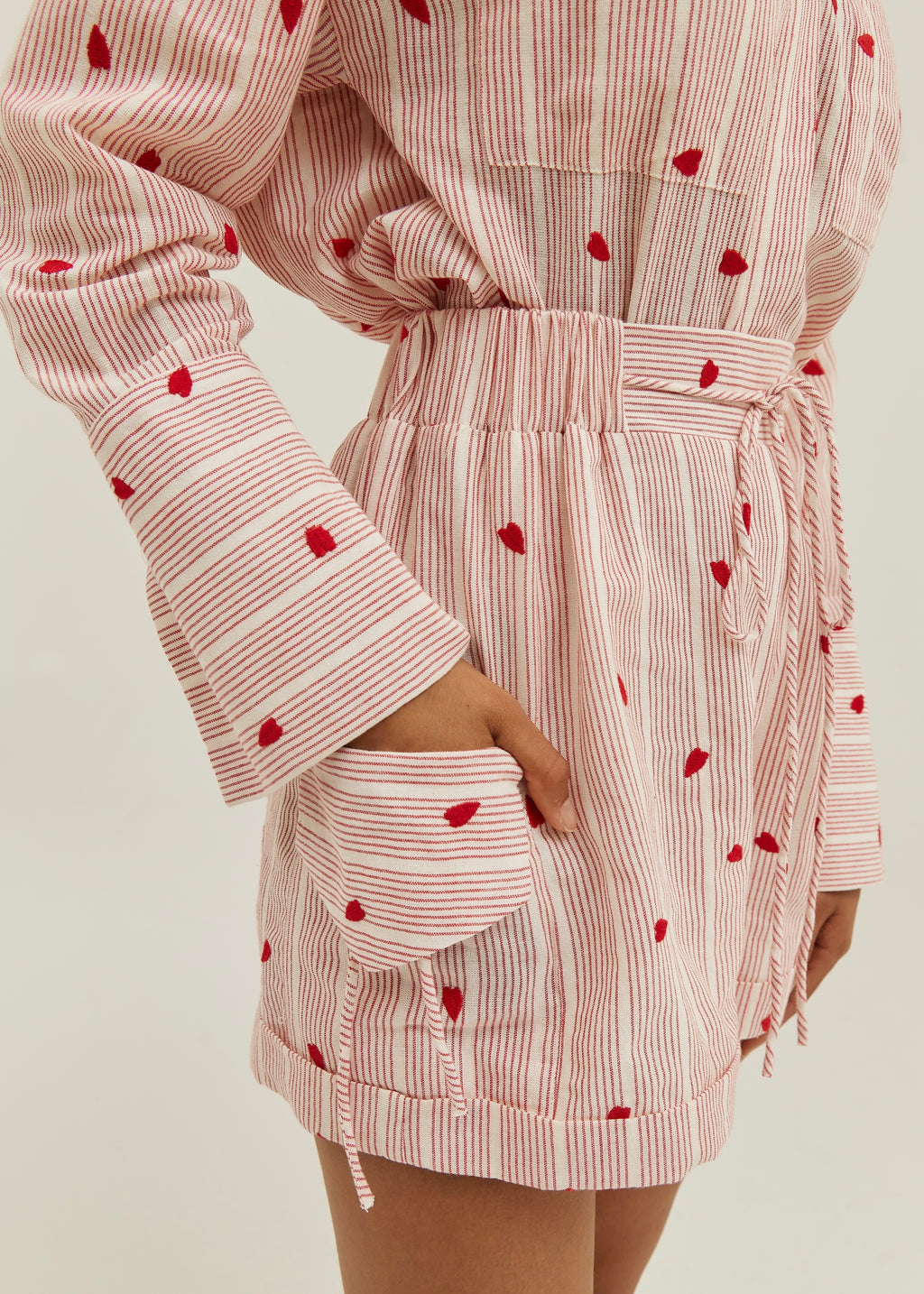 Portofino Stripe Shirt | White/Red