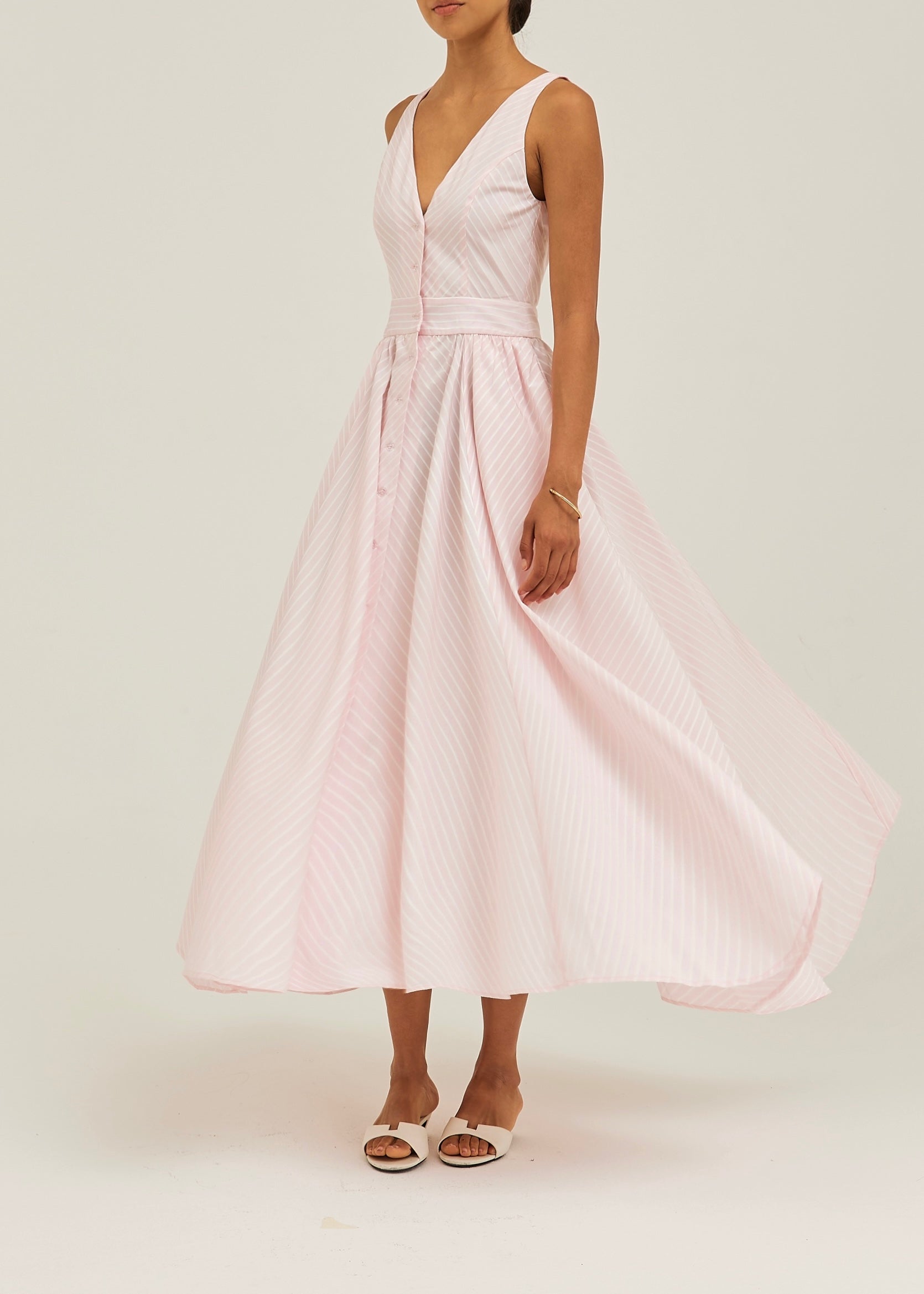 Kesha Stripe Icon Day Dress | Pink/White