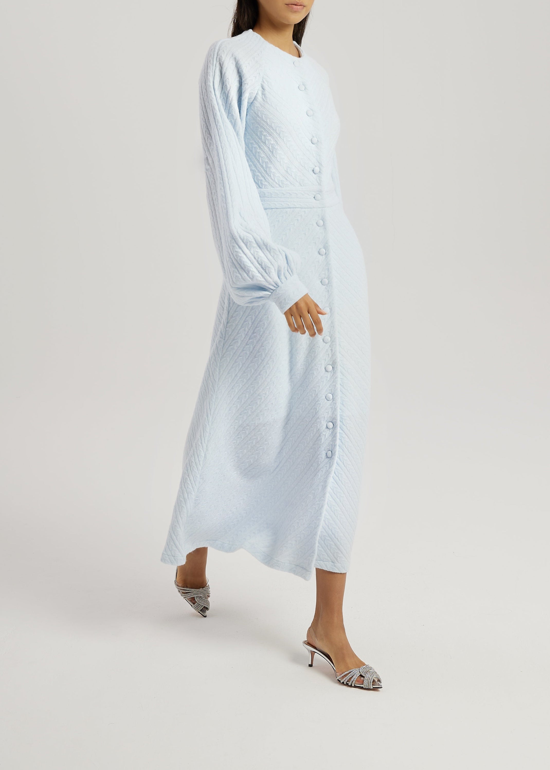 Ashlyn Soft Knit Dress | Pastel Blue