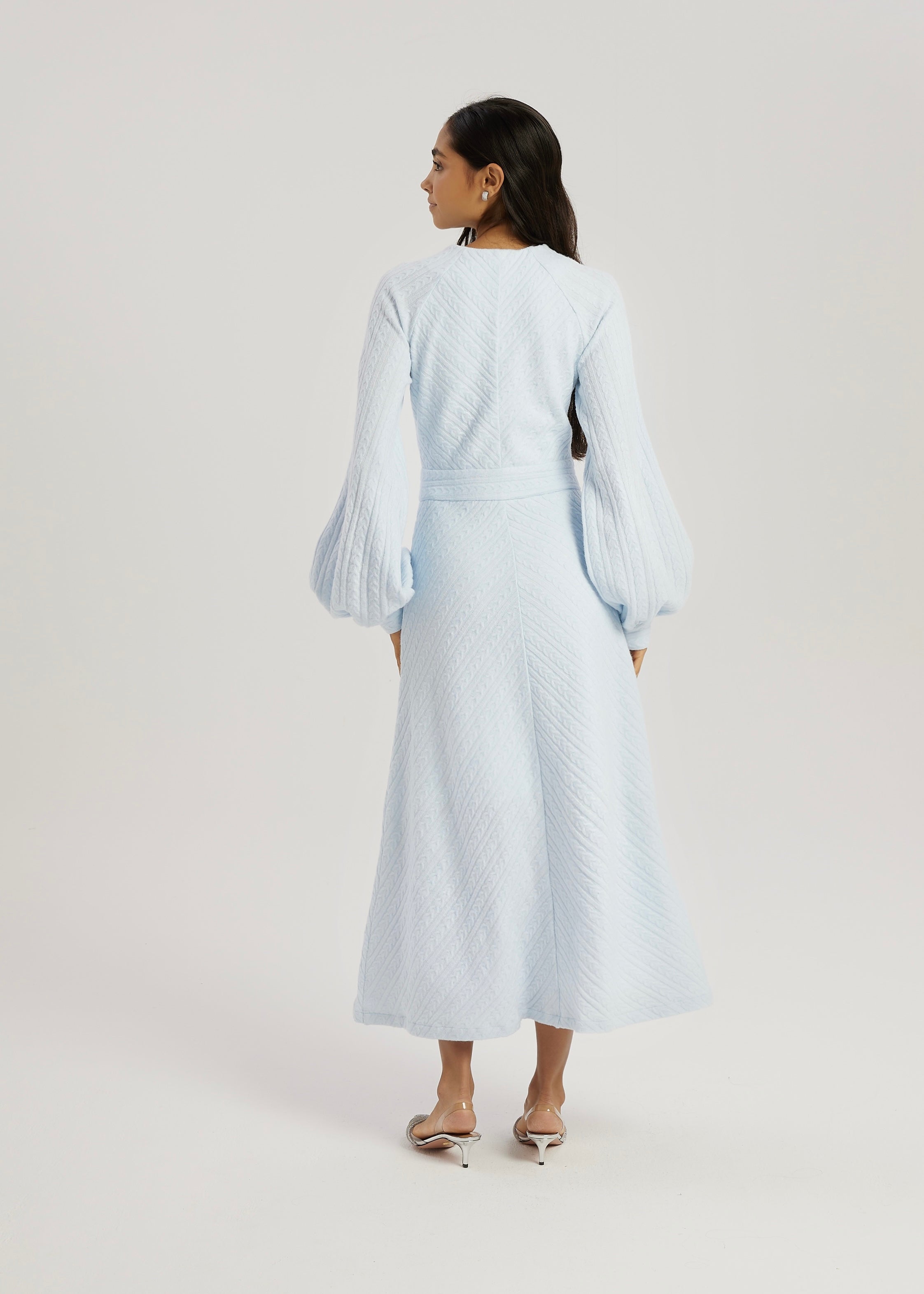 Ashlyn Soft Knit Dress | Pastel Blue
