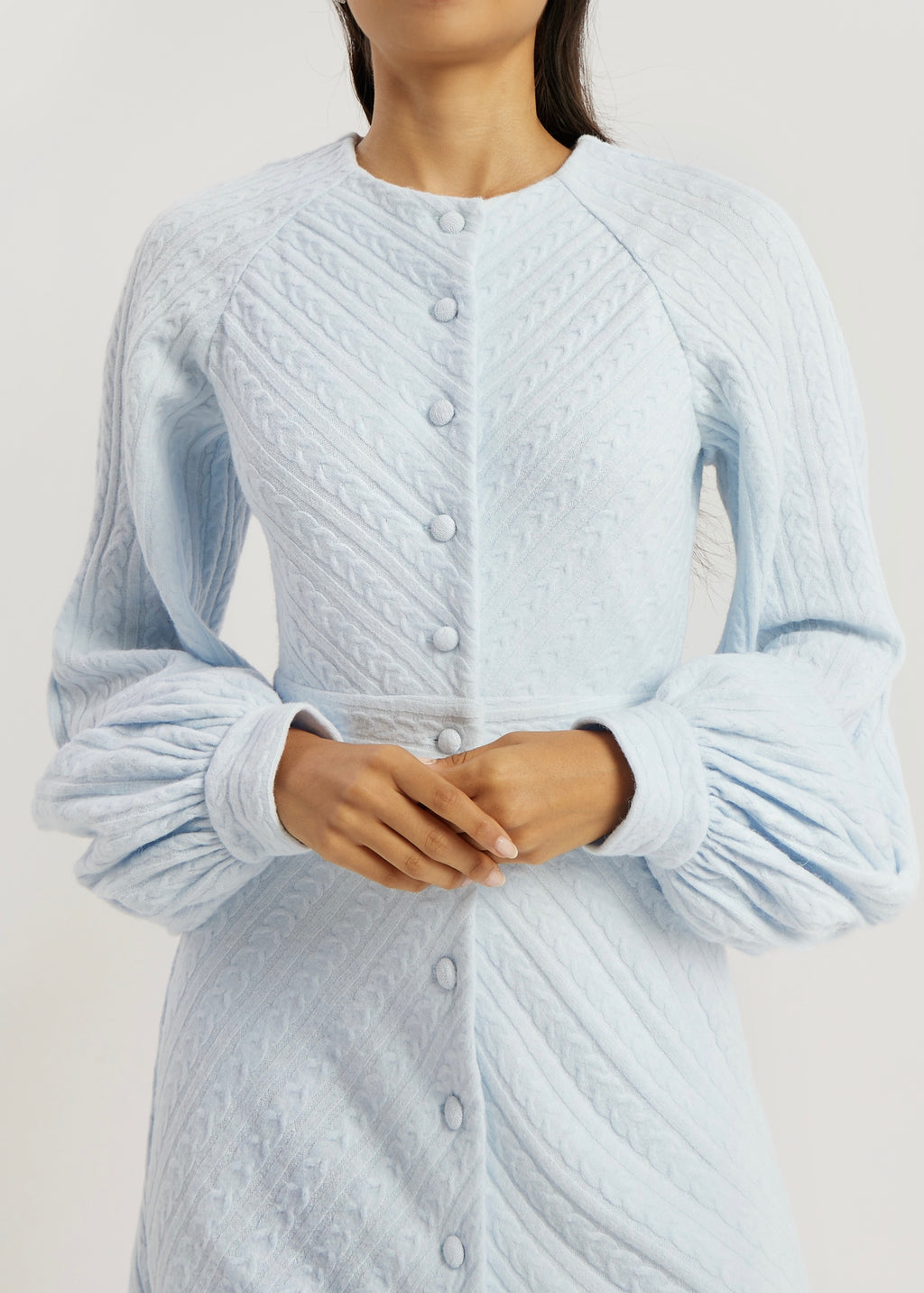 Ashlyn Soft Knit Dress | Pastel Blue