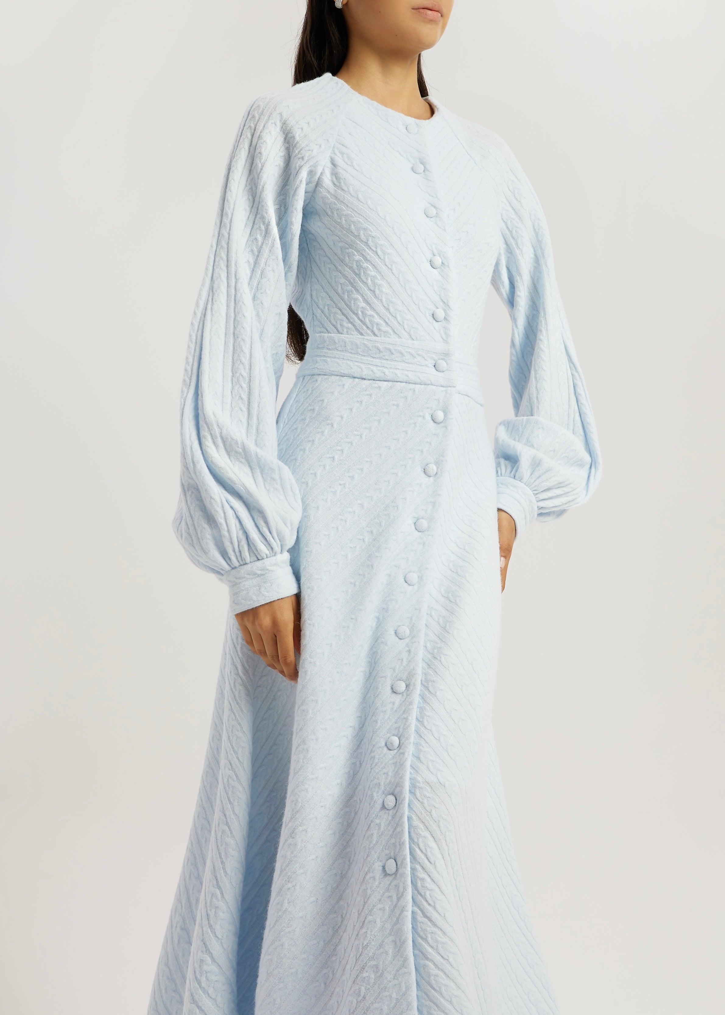 Ashlyn Soft Knit Dress | Pastel Blue