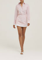 Nina Chic Stripe Day Shirt | White/Red